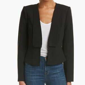 NWT BCBG Max Azria Black Penn Blazer Jacket Sz S Peplum Crop Feminine Luxury
